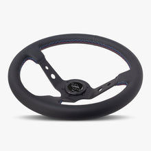 Load image into Gallery viewer, The Daytona | Black Leather | Black Spoke | Bavarian Stitch
