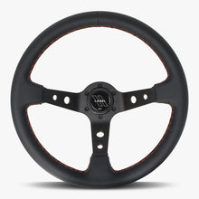 Load image into Gallery viewer, The Daytona | Black Leather | Black Spoke | Euro Stitch