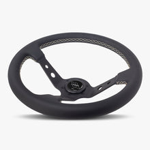 Load image into Gallery viewer, The Daytona | Black Leather | Black Spoke | White Stitch