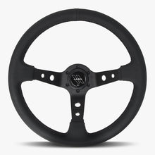 Load image into Gallery viewer, The Daytona | Black Perforated Leather | Black Spoke | Black Stitch