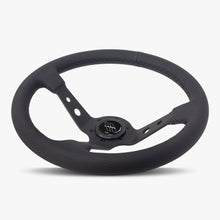 Load image into Gallery viewer, The Daytona | Black Perforated Leather | Black Spoke | Black Stitch