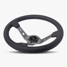 Load image into Gallery viewer, The Daytona | Black Leather | Graphite Spoke | Black Stitch