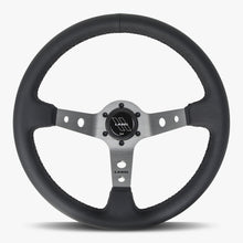 Load image into Gallery viewer, The Daytona | Black Leather | Graphite Spoke | Black Stitch