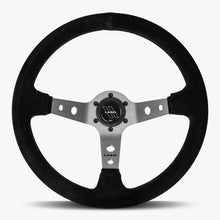 Load image into Gallery viewer, The Daytona | Black Alcantara Suede | Graphite Spoke | Black Stitch