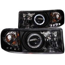 Load image into Gallery viewer, Anzo 1994-2001 Dodge Ram Projector Headlights w/ Halo Black