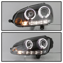 Load image into Gallery viewer, Spyder Volkswagen GTI 06-09/Jetta 06-09 Halogen Model Only - LED Halo DRL Black PRO-YD-VG06-HL-BK 5012098