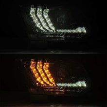 Load image into Gallery viewer, AlphaRex 10-12 Ford Mustang LUXX LED Proj Headlights Plank Style Alpha Blk w/Activ Light/Seq Signal 880118 *Discontinued