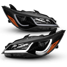 Load image into Gallery viewer, Anzo Projector Headlights W/ Plank Style Design Black w/Amber 15-16 Toyota