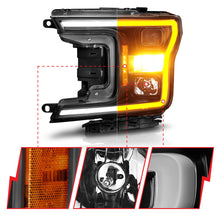 Load image into Gallery viewer, ANZO 2018-2020 Ford F-150 Projector Headlight w/ Plank Style Switchback Black Housing 111509