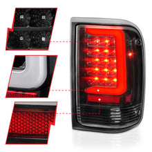 Load image into Gallery viewer, ANZO 1993-1997 Ford  Ranger LED Tail Lights w/ Light Bar Black Housing Clear Lens 311359