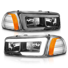Load image into Gallery viewer, Anzo 99-17 GMC Sierra/Denali Headlights Black Amber (w/C Light Bars) 111522