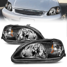 Load image into Gallery viewer, Anzo 1999-2000 Honda Civic Crystal Headlights Black