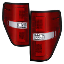 Load image into Gallery viewer, Spyder 09-14 Ford F150 V2 Light Bar LED Tail Lights - Red Clear (ALT-YD-FF15009V2-LBLED-RC) 5084224