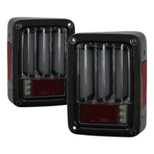 Load image into Gallery viewer, Spyder 07-16 Jeep Wrangler Verison 2 Light Bar LED Tail Lights - Smoke (ALT-YD-JWA07V2-LBLED-BSM) 5084781