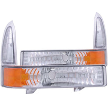 Load image into Gallery viewer, Anzo 2000-2004 Ford Excursion Euro Parking Lights Chrome w/ Amber Reflector