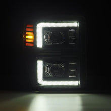 Load image into Gallery viewer, AlphaRex 08-10 Ford F250-550 PRO-Series Projector headlights Black w/Activ Light/Seq Signal 880308 *Discontinued