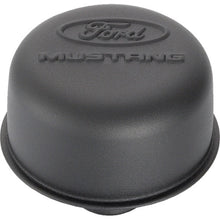 Load image into Gallery viewer, Ford Racing Black Crinkle Finish Breather Cap w/ Ford Mustang Logo 302-221