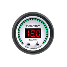 Load image into Gallery viewer, Autometer 52.4mm White Switchable 0-100 Fuel Level/8-18V Voltmeter Phantom Elite Digital Gauge 6709-PH