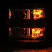 Load image into Gallery viewer, AlphaRex 15-19 Chevy 2500HD PRO-Series Proj Headlights Plank Style Blk w/Activ Light/Seq Signal/DRL 880224 *Discontinued