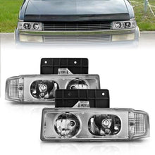 Load image into Gallery viewer, Anzo Chrome Crystal Headlights 1995-2005 Chevrolet Astro