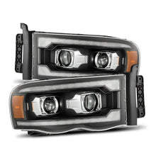 Load image into Gallery viewer, AlphaRex 02-05 Dodge Ram 1500 LUXX LED Proj Headlights Plank Style Black w/Activ Light/Seq Signal 880567 *Discontinued