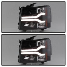 Load image into Gallery viewer, Spyder Chevy Silverado 1500 07-13 Version 3 Projector Headlights - Black PRO-YD-CS07V3-LBDRL-BK 5083609