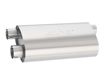 Load image into Gallery viewer, Borla Universal Pro-XS Muffler Oval 3in Inlet/ 2.5in Dual Outlet Transverse Flow Notched Muffler 400499