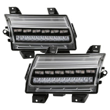 Load image into Gallery viewer, Spyder Jeep Wrangler 2018-2019 (Halogen Model Only) LED Front Bumper Lights - Seq. Signal - Black 5086785