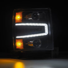 Load image into Gallery viewer, AlphaRex 14-15 Chevy 1500 PRO-Series Projector Headlights Black w/ Sequential Signal &amp;  DRL 880245 *Discontinued