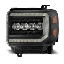 Load image into Gallery viewer, AlphaRex 14-18 GMC Sierra NOVA LED Proj Headlights Plank Style Black w/Activ Light/Seq Signal/DRL 880617 *Discontinued