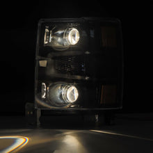 Load image into Gallery viewer, AlphaRex 14-15 Chevy 1500 PRO-Series Projector Headlights, Alpha-Black w/ Sequential Signal &amp;  DRL 880247 *Discontinued