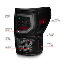 Load image into Gallery viewer, Anzo 07-11 Toyota Tundra Full LED Tailights Black Housing Smoke Lens G2 (w/C Light Bars) 311387