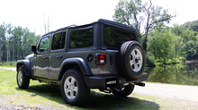 Load image into Gallery viewer, Corsa Performance 18+ Jeep Wrangler JL 2.5in Dual Rear Exit Black Tips Touring Axle