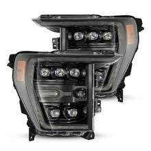 Load image into Gallery viewer, AlphaRex 21-22 Ford F-150 NOVA LED Proj Headlights Plank Style Alpha Blk w/Activ Light/Seq Signal 880138 *Discontinued