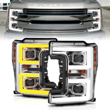 Load image into Gallery viewer, Anzo Projector Plank Style Switchback Headlight Chrome / Amber 17-18 Ford
