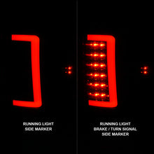 Load image into Gallery viewer, ANZO 2007-2013 GMC Sierra LED Tail Lights w/ Light Bar Black Housing Smoke Lens 311389