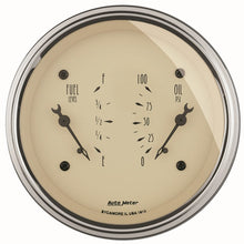 Load image into Gallery viewer, AutoMeter Antique Beige Oil/Fuel Dual Gauge 1813