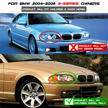 Load image into Gallery viewer, Spyder BMW E46 3-Series 04-06 2 DR Projector Halogen Model- LED Halo Blk PRO-YD-BMWE4604-2DR-HL-BK 5077141