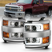 Load image into Gallery viewer, Anzo 2015-2016 Chevrolet Silverado Projector Headlights w/ Plank Style Desi