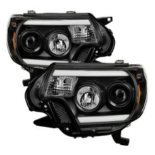 Load image into Gallery viewer, Spyder Toyota Tacoma 12-15 Projector Headlights Light Bar DRL Black PRO-YD-TT12-LBDRL-BK 5081711
