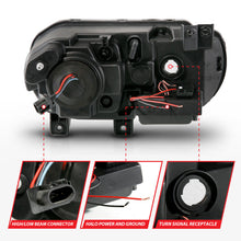 Load image into Gallery viewer, Anzo 2008-2014 Dodge Challenger Projector Headlights w/ Halo Black (CCFL)
