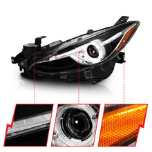 Load image into Gallery viewer, Anzo Projector Headlights With Halo Black w/Amber 14-17 Mazda 3