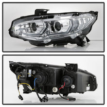 Load image into Gallery viewer, Spyder 16-18 Honda Civic 4Dr w/LED Seq Turn Sig Lights Proj Headlight - Chrome - PRO-YD-HC16-SEQ-C 5086082