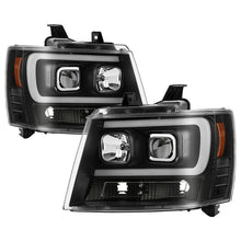 Load image into Gallery viewer, Spyder 07-14 Chevy Suburban/1500/2500/Tahoe V2 Projector Headlights All Blk PRO-YD-CSUB07V2-DRL-BKV2 5085986