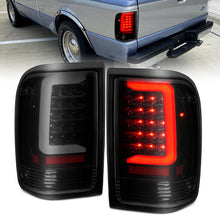 Load image into Gallery viewer, ANZO 1993-1997 Ford  Ranger LED Tail Lights w/ Light Bar Black Housing Clear Lens 311360