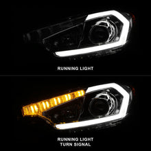 Load image into Gallery viewer, ANZO 2014-2016 Kia Forte Projector Headlights w/ Light Bar Chrome Housing 121561