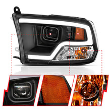 Load image into Gallery viewer, Anzo Dodge Ram 09-18 Projector Plank Style Headlight w/Halo Black Clear