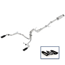 Load image into Gallery viewer, Ford Racing 15-18 F-150 5.0L Cat-Back Extreme Exhaust System Rear Exit w/ Black Chrome Tips M-5200-F1550DEBA