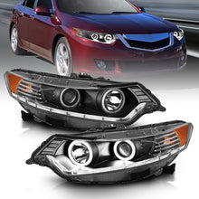 Load image into Gallery viewer, Anzo 2009-2012 Acura Tsx Projector Headlights w/ Halo Black (CCFL)
