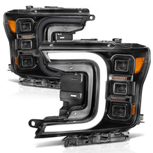 Load image into Gallery viewer, Anzo 18-20 Ford F-150 Full Led Projector Smoke Bar Style Headlights Black Amber 111520